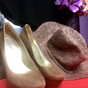 Guess Beige Leather High Heel Pumps